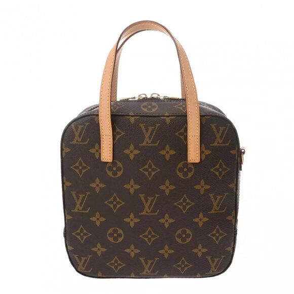 LOUIS VUITTON Monogram Spontini 2WAY Brown M47500 hand bag - Picture 1 of 14